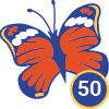Fifty free designs butterfly icon